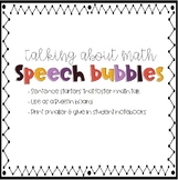 Talking About Math Speech Bubbles