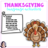 Thanksgiving Language Activities for Speech Therapy