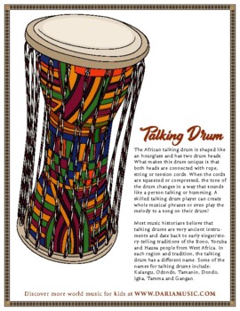 african drum coloring page