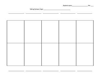 Talking Partners Template by Teacher S Rios | Teachers Pay Teachers