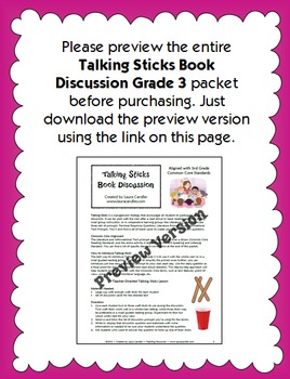 3rd Grade Reading Discussion Activity and Task Cards with CCSS Questions