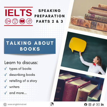 Preview of Talking about Books - IELTS Speaking Preparation Lesson
