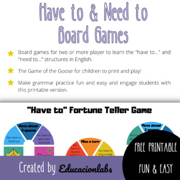 Preview of Talking about Obligation and Necessity Board Games