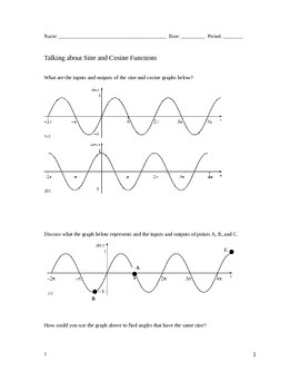 Preview of Talking about Sine and Cosine Functions