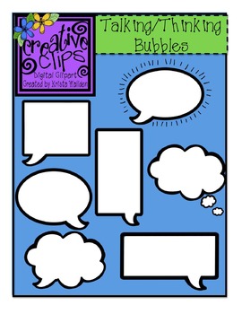 Preview of Talking 'n Thinking Bubbles {Creative Clips Digital Clipart}