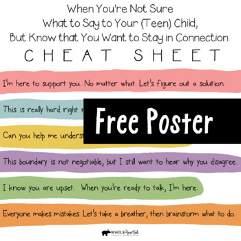 Preview of Talking with Teens: Free SEL Poster