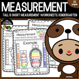 Tall & Short and How tall, Measurement Worksheets, kindergarten