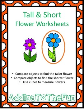 Preview of Tall & Short Spring Flower Measurement Worksheets