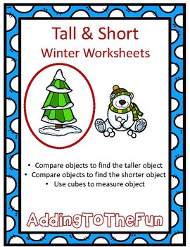 Preview of Tall & Short Winter Measurement Worksheets