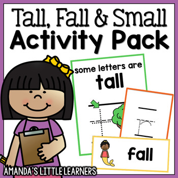 Preview of Tall, Small and Fall Letters Activity Set