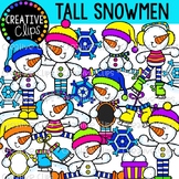 Tall Snowmen Clipart {Winter Clipart}