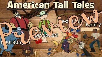 Preview of Tall Tale Heroes YouTube Video Links Collection - Google Slides