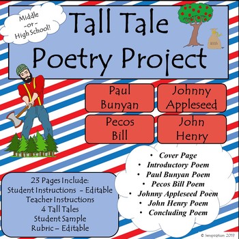 Preview of Tall Tale Poetry Project