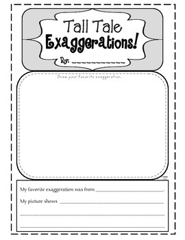 Preview of CKLA Tall Tales Exaggeration Extension
