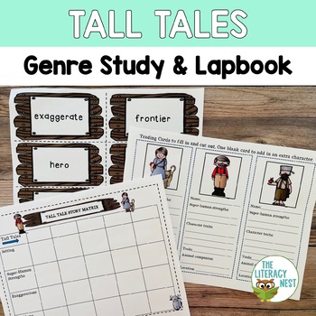 Preview of Tall Tales Literacy Activities, Graphic Organizers and Lapbook