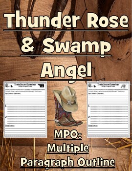 Preview of Tall Tales - Thunder Rose & Swamp Angel - MPO - Multiple Paragraph Organizers