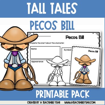 Preview of Tall Tales Worksheets and Activities Pecos Bill | Free