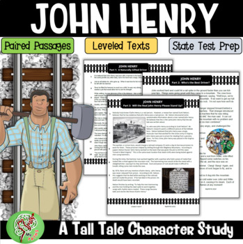Preview of Tall Tale: John Henry (Paired Reading and Comprehension Questions)