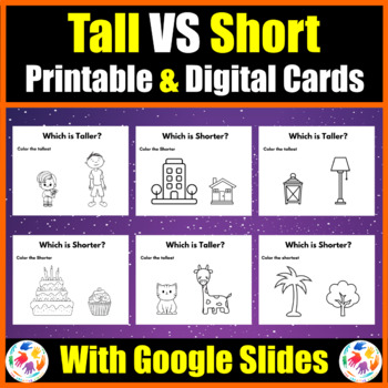 Size Comparision (Tall vs Short)- Free Printables Pack (Pre-K/ Kindergarten)
