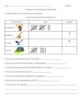 Tally Chart Worksheets Grade 4