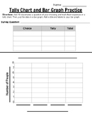 Tally Chart and Bar Graph Blank Practice