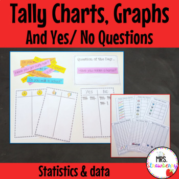 Preview of Tally Charts Graphs and Yes No Questions Package
