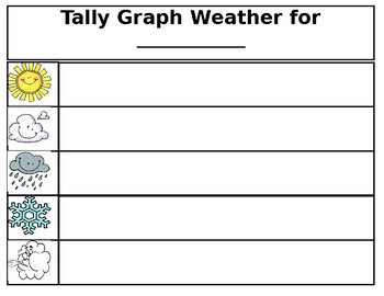 Preview of Tally Mark Monthly Weather Graph for Calendar