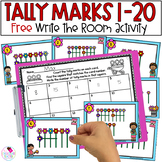 Tally Marks - Numbers 1-20 - Math Write the Room - Free