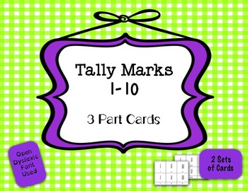 Preview of Tally Marks: 3 Part Self-correcting Cards {Differentiated}