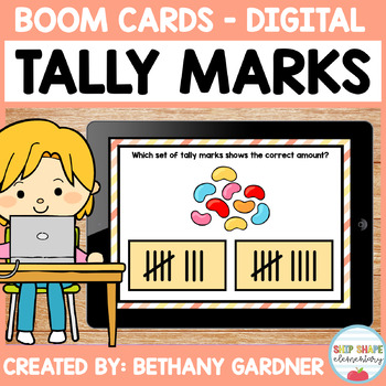 Preview of Tally Marks - Boom Cards - Distance Learning