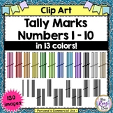 Tally Marks Clipart - 130 Images - 13 Colors - Numbers 1-10