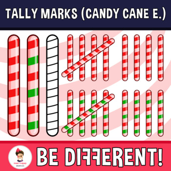 Preview of Tally Marks Clipart (Candy Cane Edition)