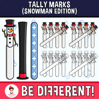 Preview of Tally Marks Clipart (Snowman Edition)