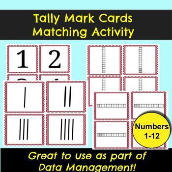 Preview of Tally Marks Matching Cards Activity