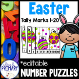 Easter Math, Ordering Numbers Puzzles with Tally Marks for