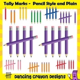 Pencil Tally Marks Clip Art for Teachers