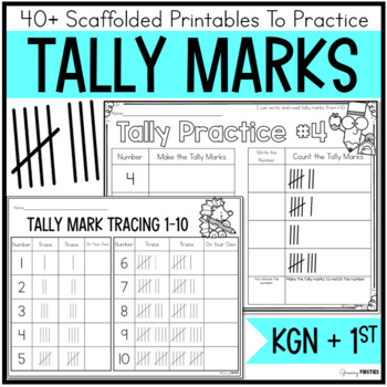 Preview of Tally Marks Practice No Prep Number Sense Worksheets