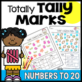 Tally Marks Worksheets for Numbers to 20, Tally Chart, Num