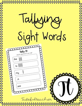 Preview of Tallying for Sight Words