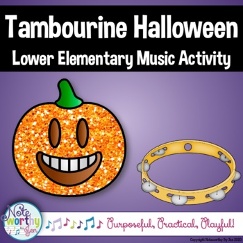 Preview of Tambourine Halloween--Lower Elementary Music Activity