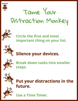 Preview of Organized Kids: Tame Your Distraction Monkey