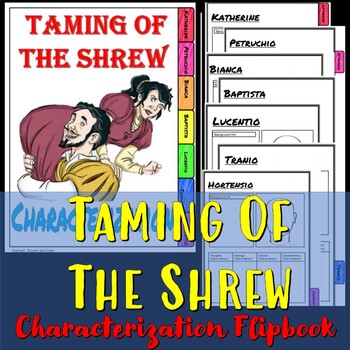 Preview of Taming of the Shrew Characterization Flipbook