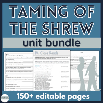 Preview of Taming of the Shrew Unit Bundle