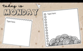 Tan Stars Daily Slides Template - Days of Week Freebie!