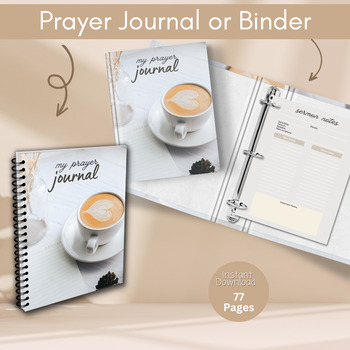 Preview of Tan Styled Prayer Journal