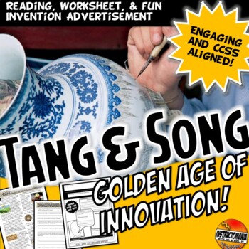 Preview of Tang and Song The Golden Age Common Core Literacy & Writing Activity
