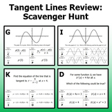 Tangent Lines Review - Scavenger Hunt