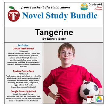 Preview of Tangerine LitPlan Novel Study Unit Bundle
