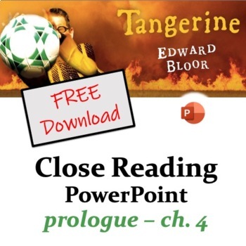 Preview of Tangerine by Edward Bloor - Close Reading PowerPoint: Prologue - Ch. 4