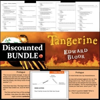 Preview of Tangerine by Edward Bloor - Reading Comprehension Questions & PowerPoint BUNDLE